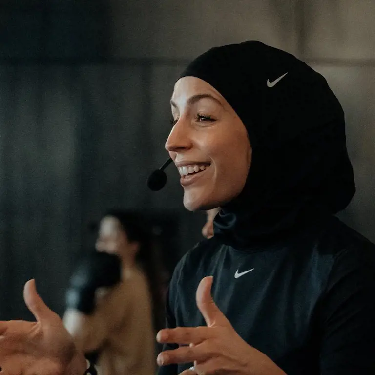 Nesrine Dally is a Muay Thai practitioner and fitness influencer known for fighting and training in a hijab.