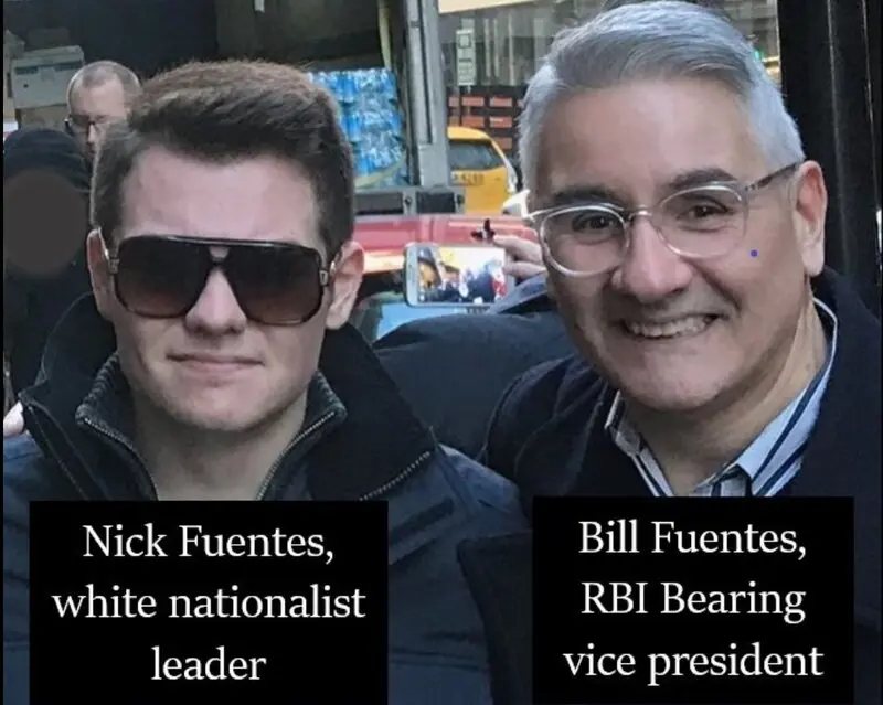 Nick Fuentes' father, Bill Fuentes is a vice president at RBI bearing