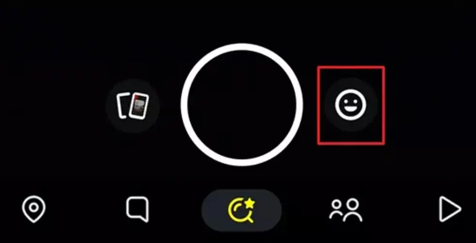 You need to click on smiley face emoji to get access to Snapchat filters.
