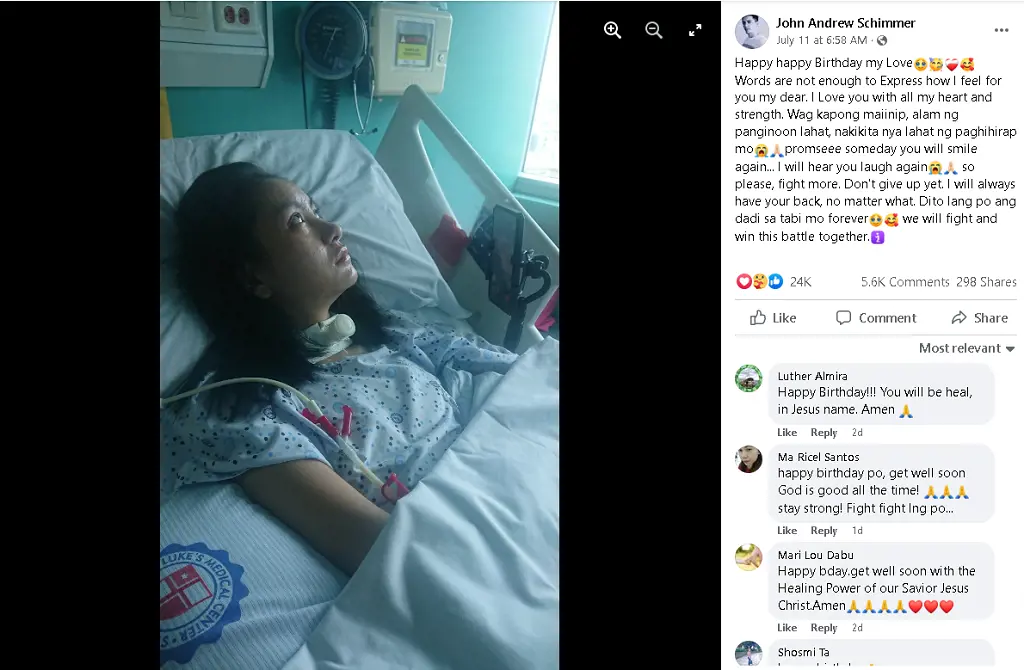 Jho Rovero is in hospital since July 11, 2022