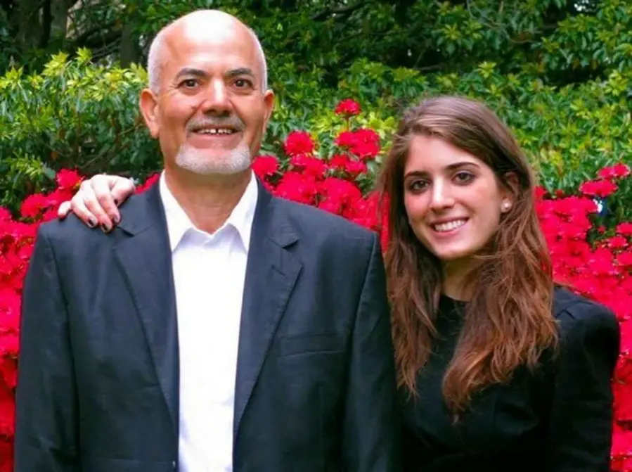 Suleika Jaouad with her father Hedi Jaouad during her graduation