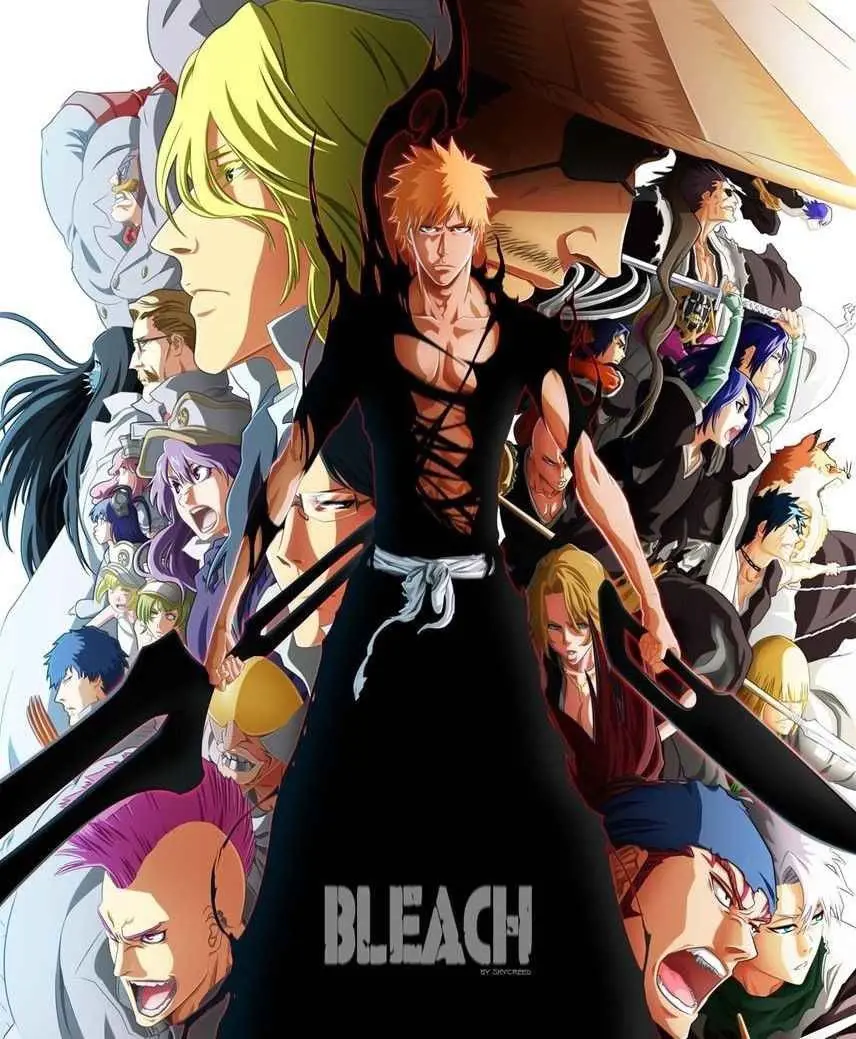 Poster of anime Bleach showing its different characters