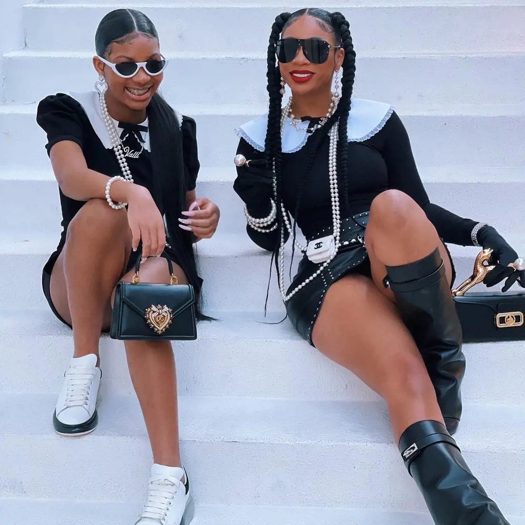 Tommie shared pictures with her youngest girl on Easter 2021 