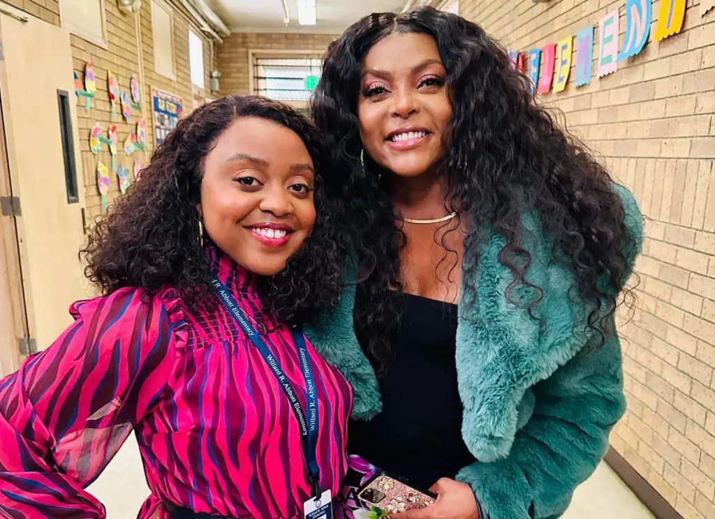 Quinta(left) and Taraji(right) from the set of their latest comedy television sitcom