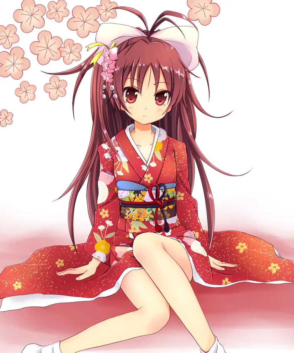 Kyoko Flaunting Her Fabulous Japanese Dress In The Animated Movie
