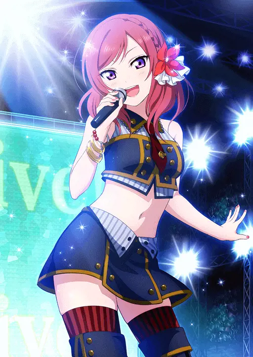 Maki Singing For The Band µ In Her Cute Blue Attire