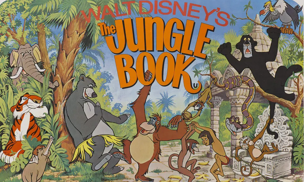 An original poster of The Jungle Book released in 1967 