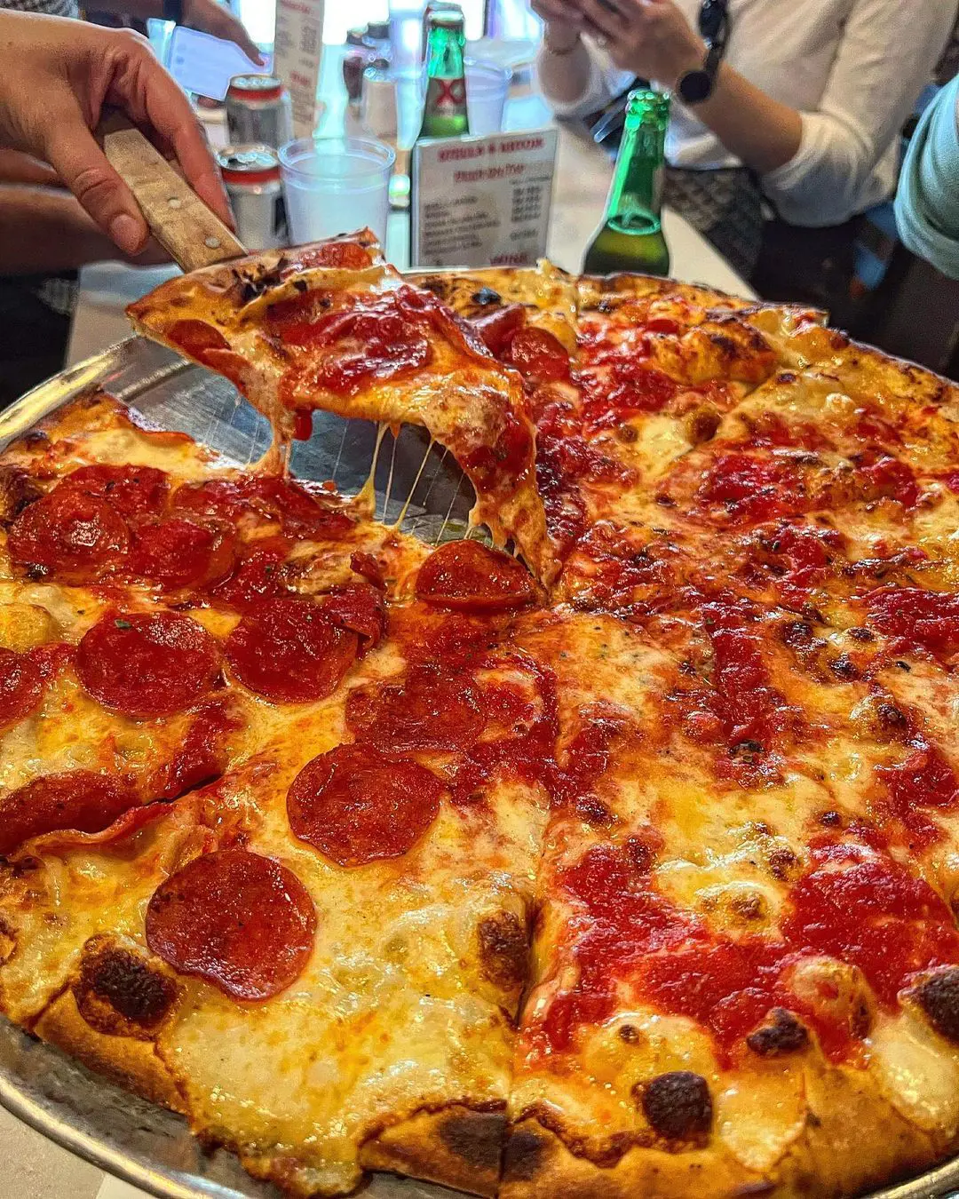 The cheesy sausage dish from John's Pizzeria of Bleecker St looks flavorsome