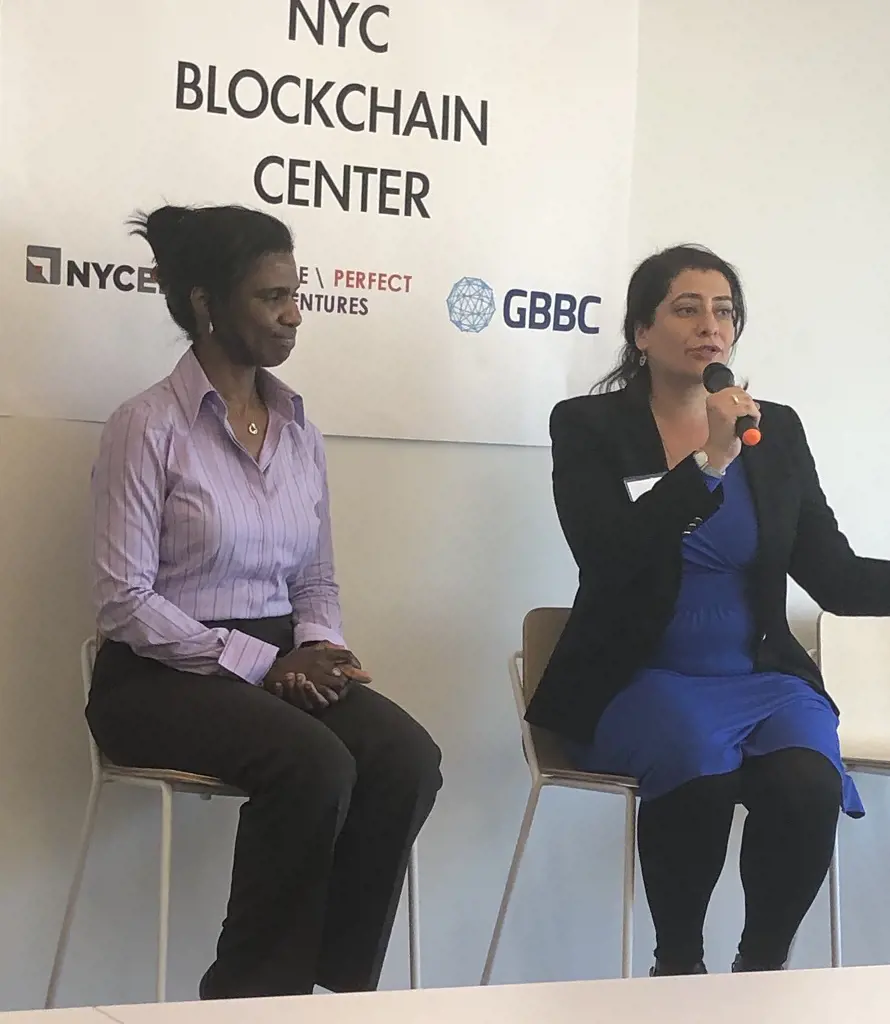 Sharon attending IBM & NYCEDC Talk crypto about e-government 