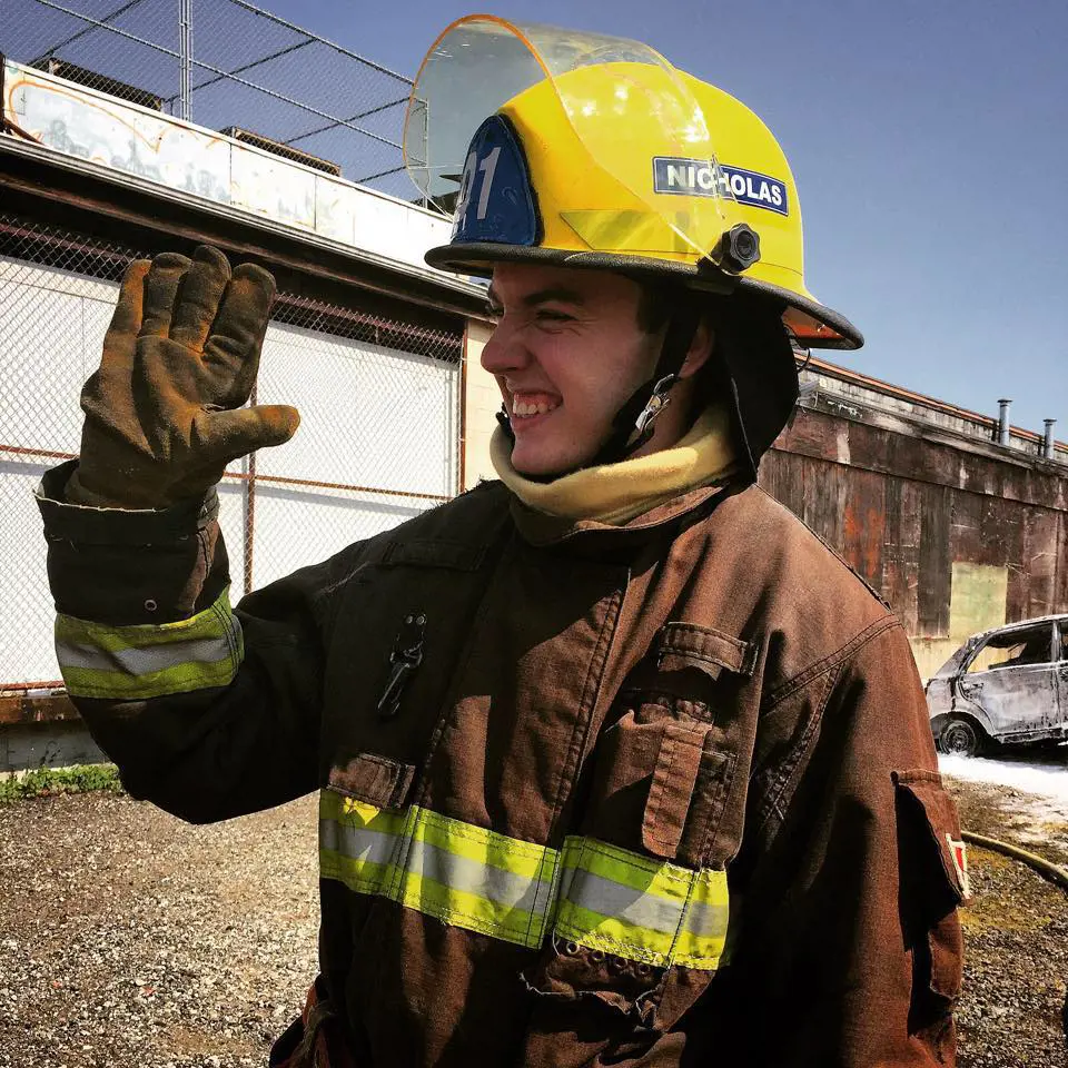 Sarah's Brother At The Vancouver Fire and Rescue Services Youth Academy On 19 April 2015