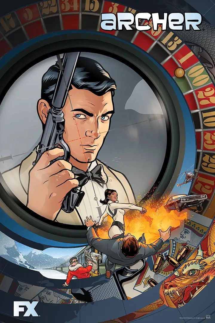 The spy spoof features Sterling Archer and his seven secret agents comrades.