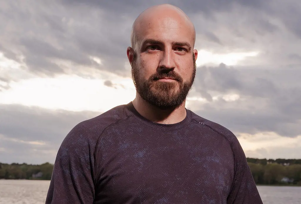 Jack at the island with his iconic bald look and bearded look in March 2017