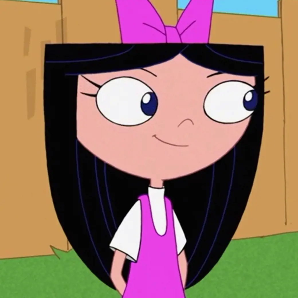 Isabella From Phineas and Ferb Looking At Someone To Her Side