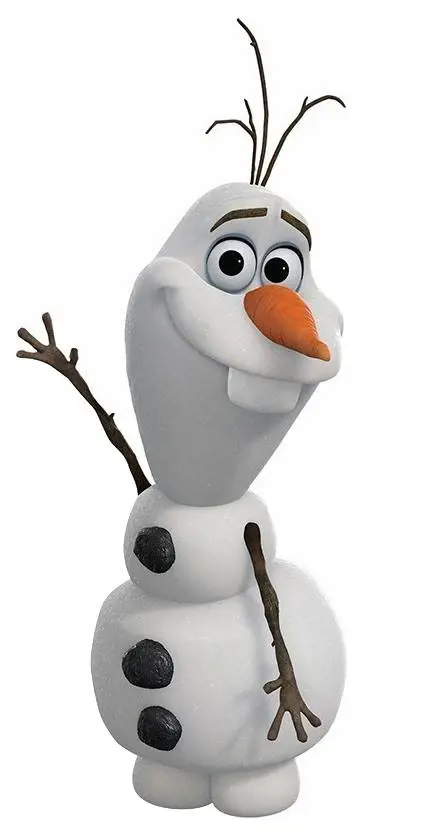 Olaf Waving Hi From With His Wooden Hands