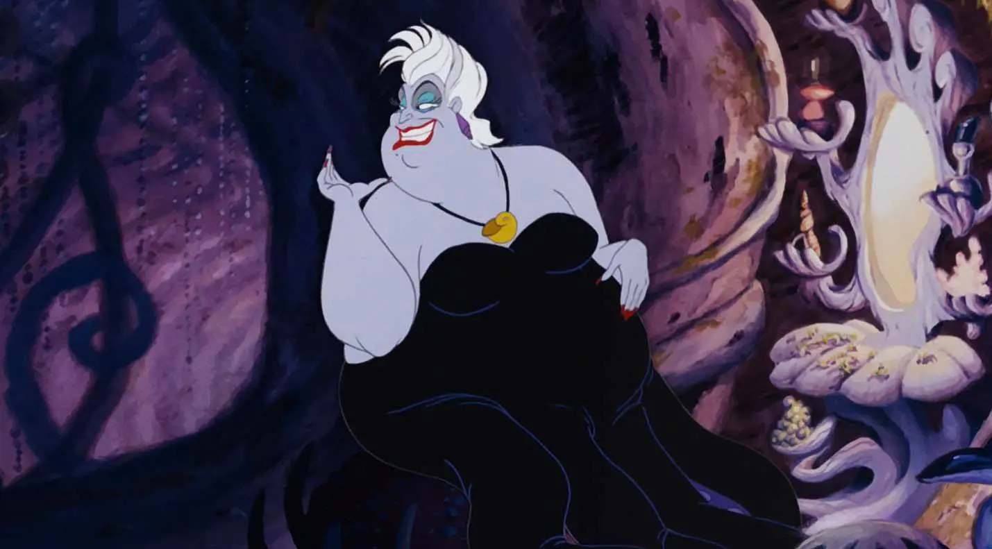 Ursula From The Little Mermaid Sitting In Front Of Mirror