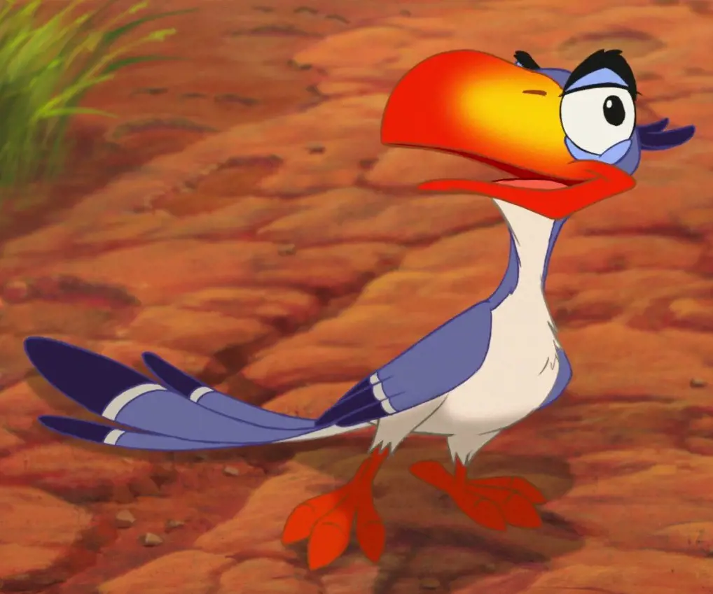 Zazu From The Lion King Walking On The Land